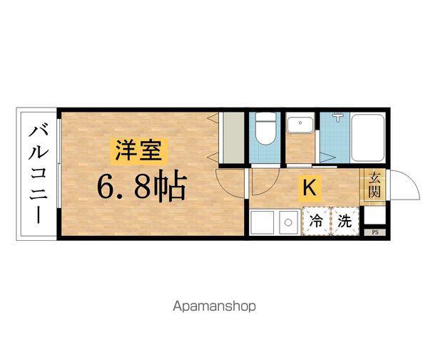 SUNNYSIDE谷野町Ⅱ(1K/1階)の間取り写真