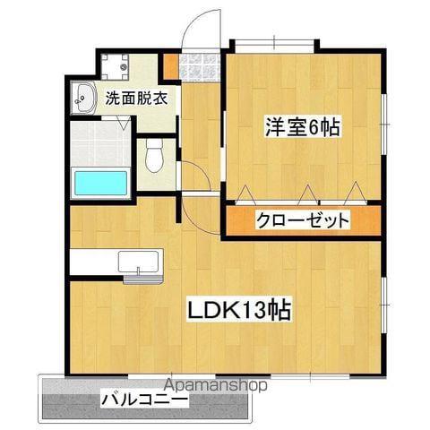 サン&ベル(1LDK/3階)の間取り写真