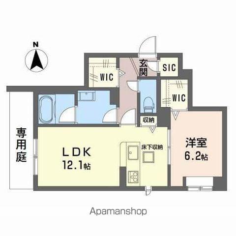 シャーメゾン金岡公園(1LDK/1階)の間取り写真