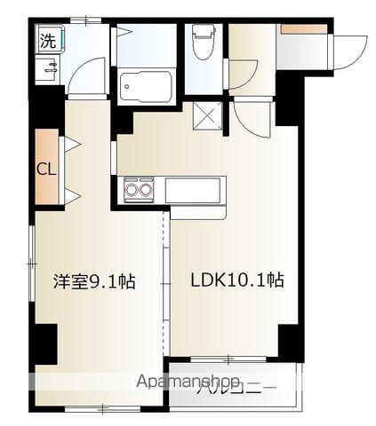 ミリアビタNO.28(1LDK/6階)の間取り写真