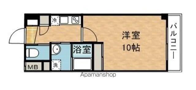 グランヒル神戸北(1K/3階)の間取り写真
