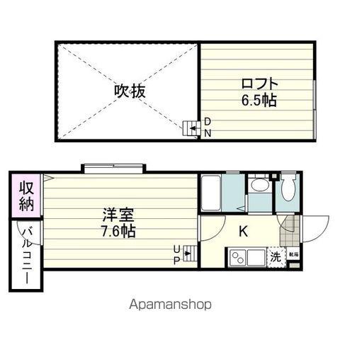 リアライズプレイス(1K/5階)の間取り写真