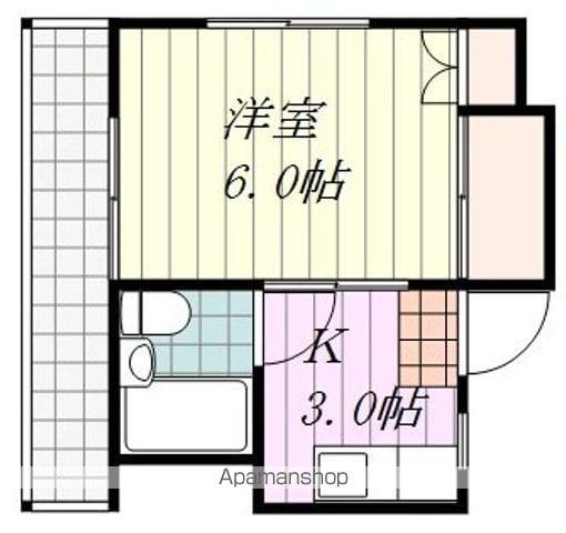MIRICE木屋町(1K/3階)の間取り写真
