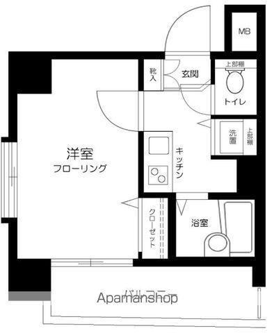 フェニックス西早稲田(1K/3階)の間取り写真
