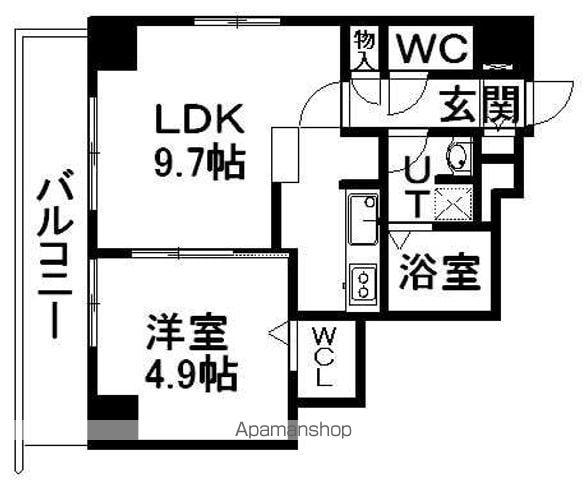 レジディア北2条イーストⅡ(1LDK/10階)の間取り写真