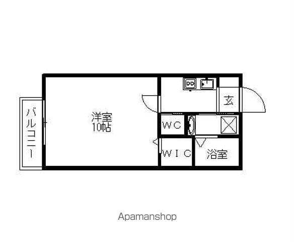 アーバンプロムナードⅡ(1K/2階)の間取り写真