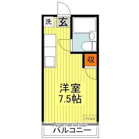 サングレースゆうき(ワンルーム/1階)の間取り写真
