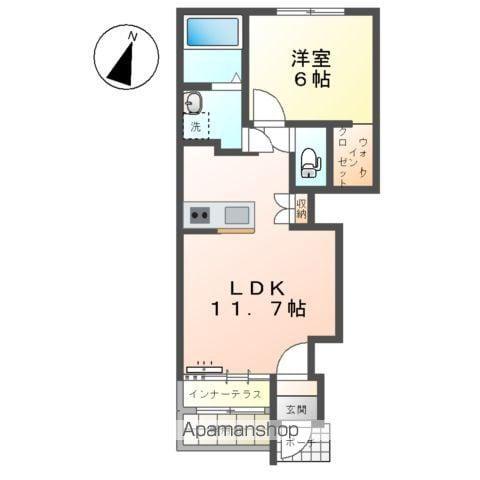 田代新町工事1LDK2LDK(1LDK/1階)の間取り写真