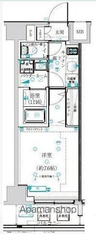 アルテシモ レフィナ(1K/7階)の間取り写真