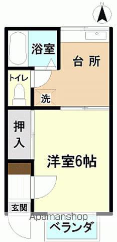 コーポエトワール(1K/2階)の間取り写真