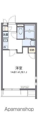 クレイノファレノプシス(1K/1階)の間取り写真