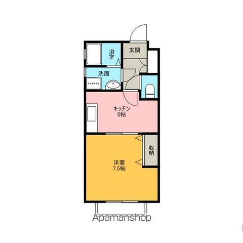 メゾンプルミエ(1DK/2階)の間取り写真