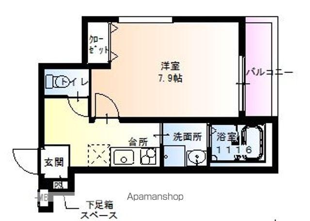 フジパレス住吉公園(1K/2階)の間取り写真