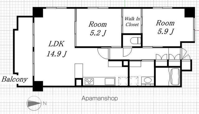 SAN MARRIAGE(2LDK/2階)の間取り写真