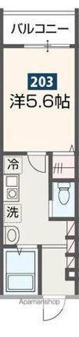MELDIA八広Ⅴ(1K/2階)の間取り写真
