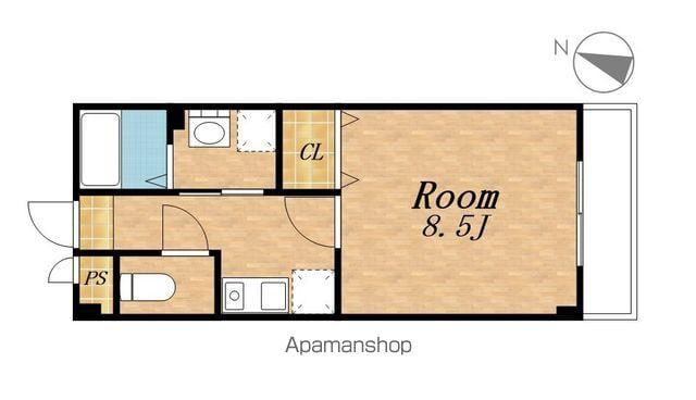 ARTーH(1K/1階)の間取り写真