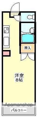 アストリー京町台(ワンルーム/2階)の間取り写真