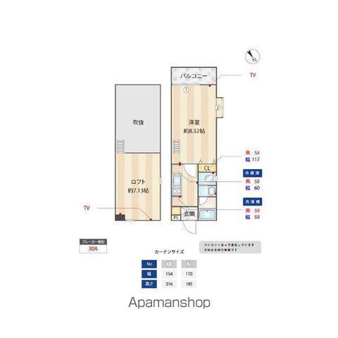 アール・ヴェール(1K/1階)の間取り写真