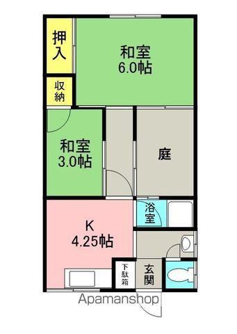 京阪電気鉄道京阪線 寝屋川市駅 徒歩23分 1階建 築62年(2K)の間取り写真