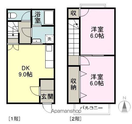 ＢＲＡＮＣＨＥ　ＤＲＥＡＭ(2DK)の間取り写真