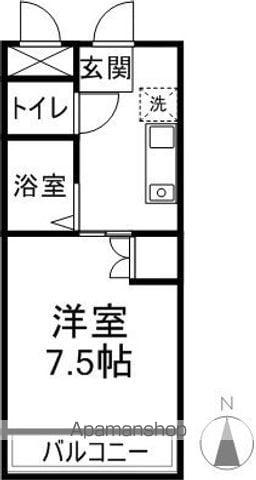 SKマンション(1K/3階)の間取り写真