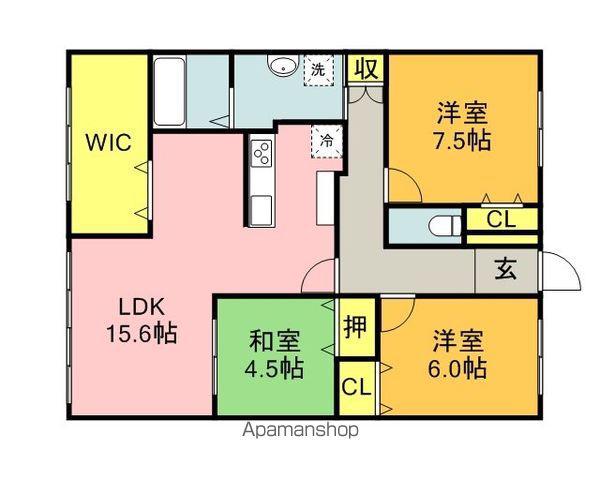 ミキハウスⅤ(3LDK/2階)の間取り写真