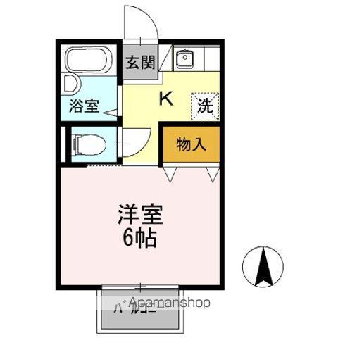 コーポALYSSUM(1K/1階)の間取り写真