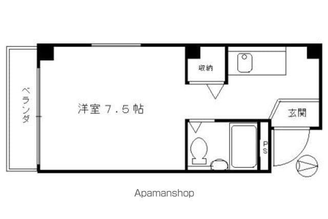 岡崎ビル(1K/4階)の間取り写真