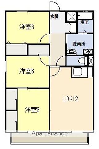 コージーコート(3LDK/2階)の間取り写真