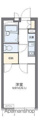レオパレス楓(1K/1階)の間取り写真
