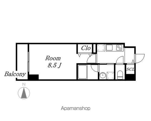 リシュドール名駅南(1K/2階)の間取り写真
