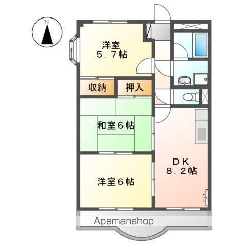 ティアラ21(3LDK/2階)の間取り写真
