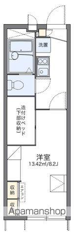 レオパレスオータム Ⅴ(1K/1階)の間取り写真