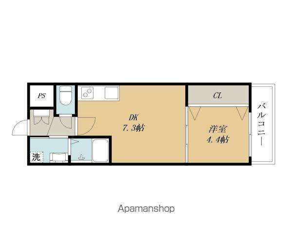 エルミナ クヴェレ(1DK/2階)の間取り写真