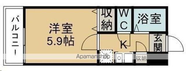 パークウッド台原(1K/1階)の間取り写真