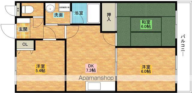 グランエクセル和泉(3DK/3階)の間取り写真