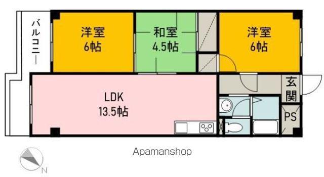 メゾン吹鳳(3LDK/3階)の間取り写真