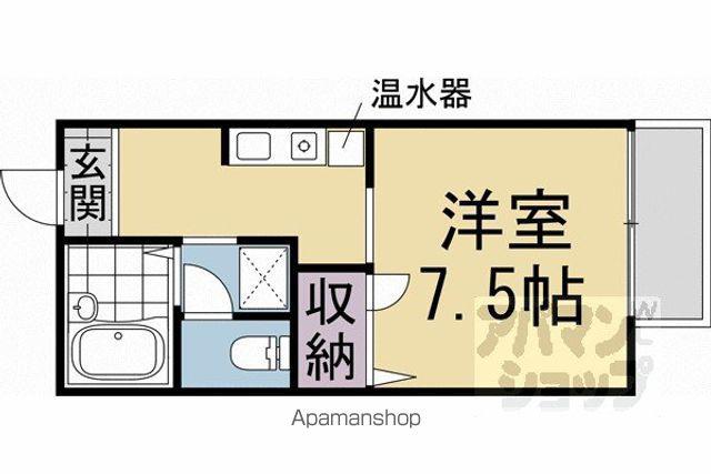 セリバテール(1K/1階)の間取り写真