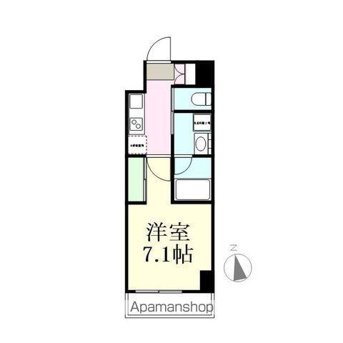 MIRAIZU RESIDENTIAL SENDAI Ⅱ(1K/4階)の間取り写真