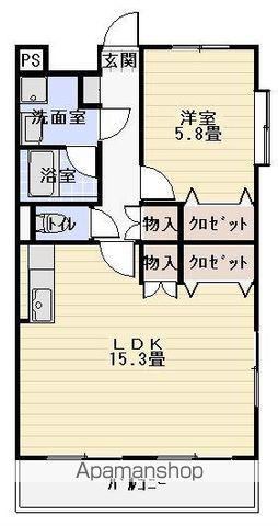 メゾンアネシス(1LDK/1階)の間取り写真