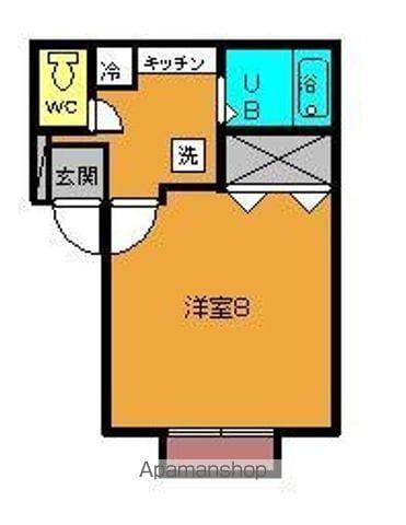 白新線 新潟駅 徒歩28分 2階建 築23年(1K/1階)の間取り写真
