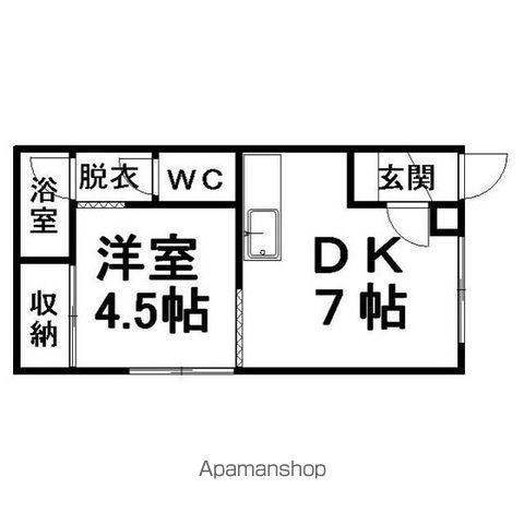いずみハイツ(1DK/1階)の間取り写真