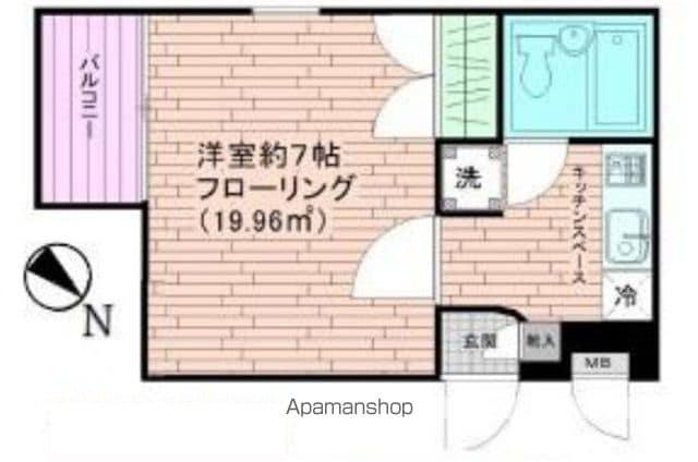 アサミハイツ(ワンルーム/1階)の間取り写真