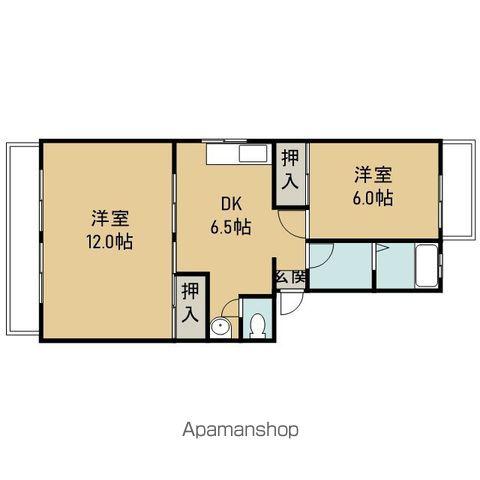 第3藤原マンション(2DK/4階)の間取り写真