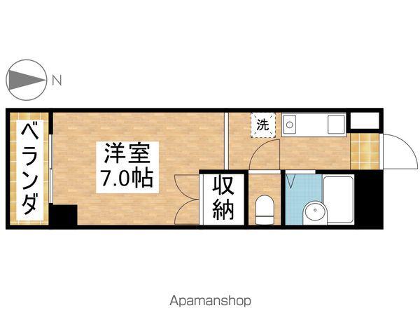 サニーサイドⅡ(1K/5階)の間取り写真