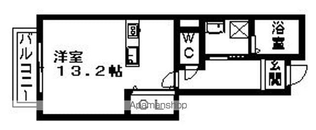 スペランツァⅡ(ワンルーム/1階)の間取り写真