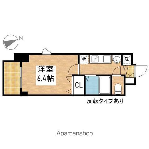 プレサンス鶴舞公園ウエスト(ワンルーム/2階)の間取り写真