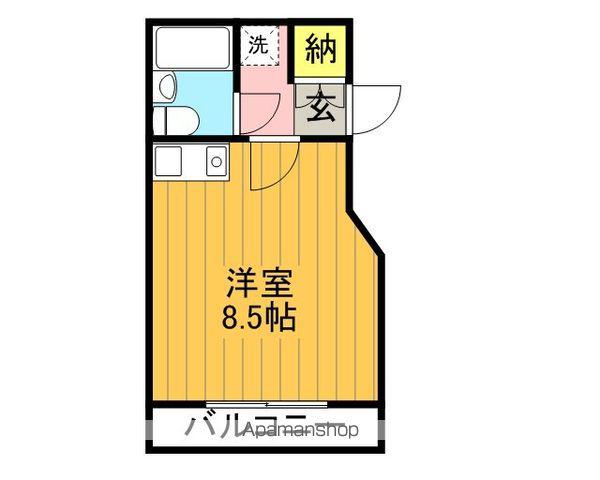 Mフラット(ワンルーム/1階)の間取り写真