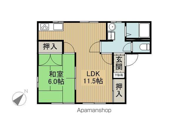 スターライトハイツA棟(1LDK/1階)の間取り写真