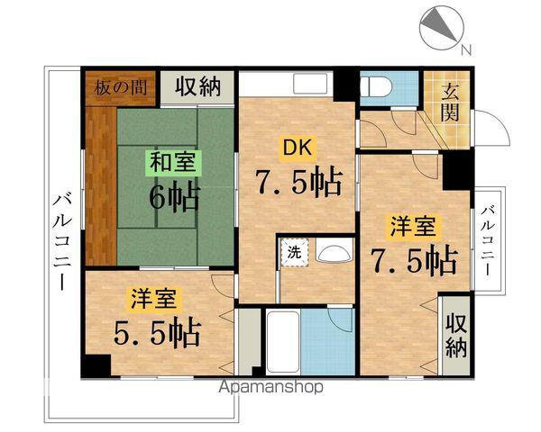 リンドプレジオ(3DK/3階)の間取り写真